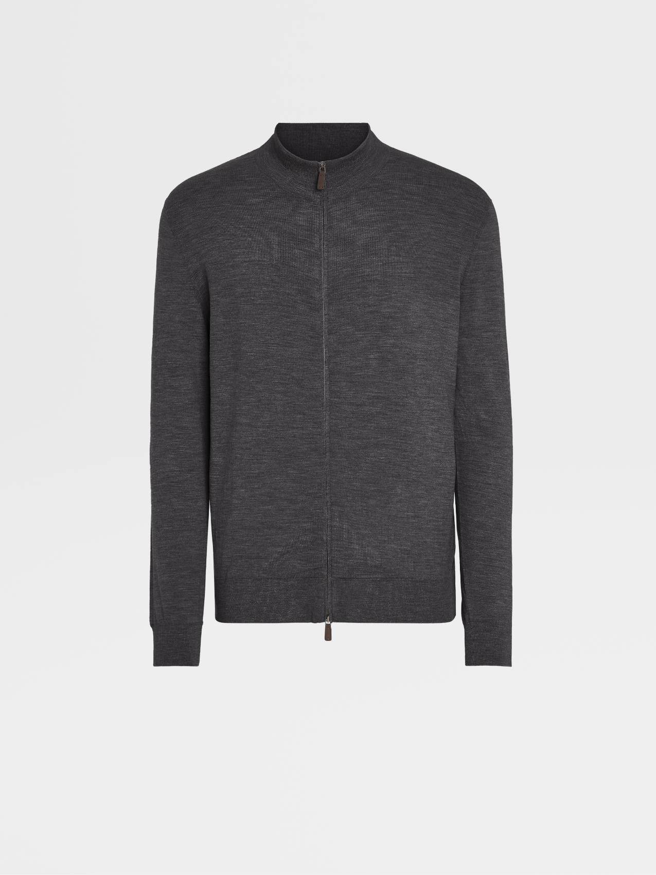 Dark Grey 12milmil12 Wool Full Zip Sweatshirt